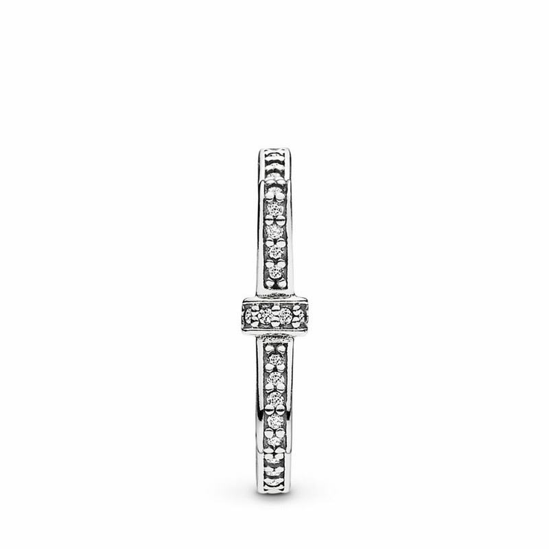 Pandora Sparkling Bow Stackable Ring Silver Egypt ZP1893546
